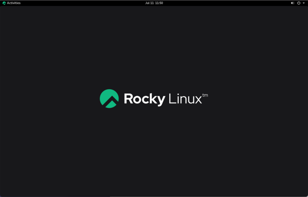 GUI Rocky Linux  after the installation